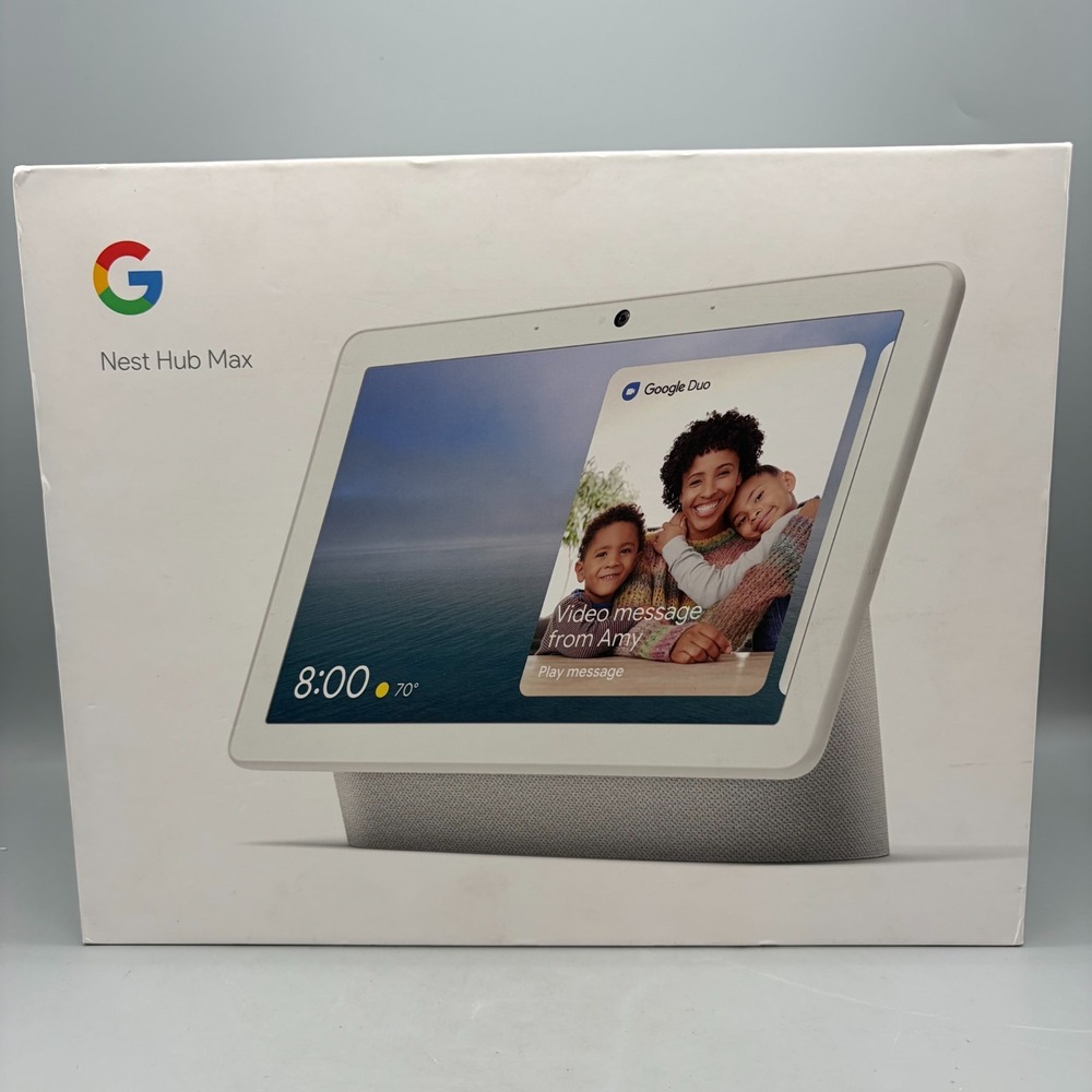 Google Nest Hub Max (H2A) & Power Cord - Chalk